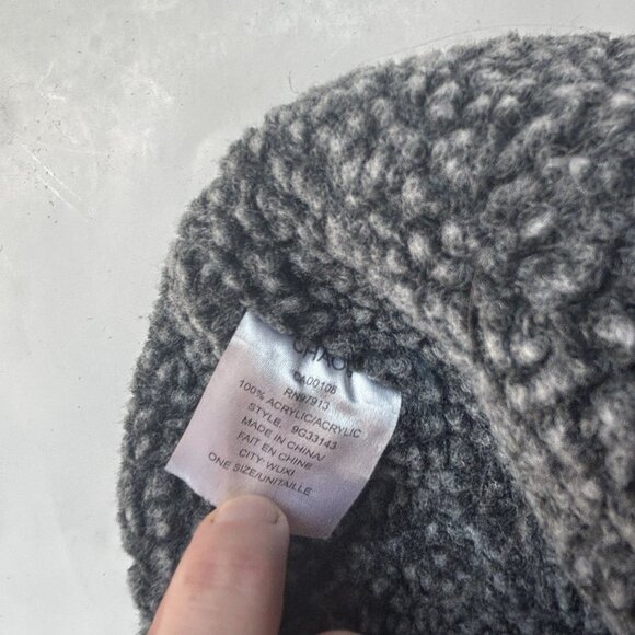 Vintage Chaos Ear Flap Hat Beanie Knit Soft Winter Warm Blue Gray Pom Pom - Picture 5 of 11